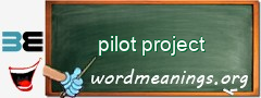 WordMeaning blackboard for pilot project